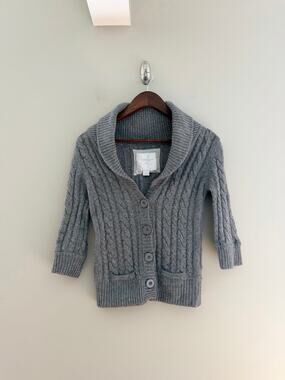 VINTAGE AMERICAN EAGLE Alpaca Angora Cable Knit Cardigan with Shrunken Fit